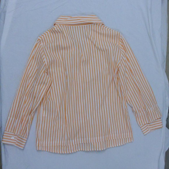 Italy Cotton Stripe Blouse 10 EUC - Picture 3 of 8